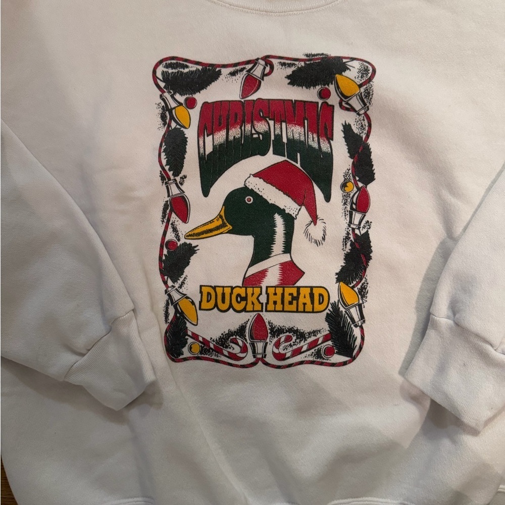 Duck Head White Graphic Crewneck Sweater - Picture 2 of 4